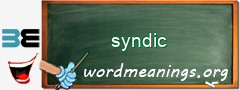 WordMeaning blackboard for syndic